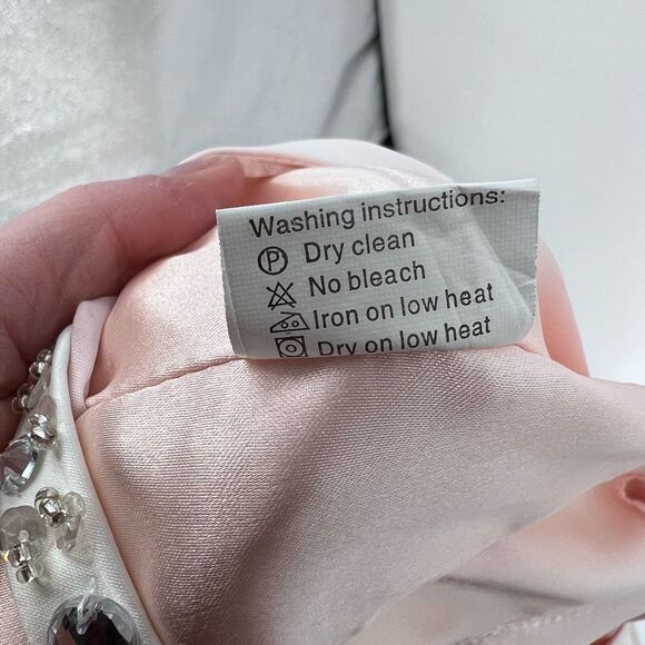 Oyisha NWTJeweled Rhinestone Maxi Long Gown Dress Wedding Prom Size 14 Ball - Picture 11 of 16